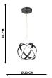 ATOMIC-40 BLACK LED 69W ΦΩΤΙΣΤΙΚΟ LED ΚΡΕΜΑΣΤΟ Heronia 01-0406