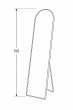 Επιδαπέδιος Καθρέπτης Αλουμινίου 150cm Black MRShome DF-0042000