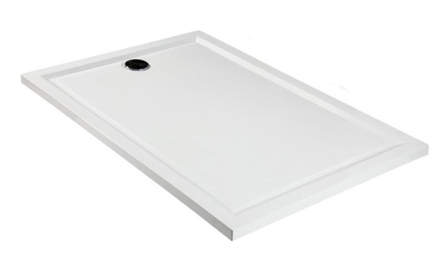 Ντουζιέρα Χυτή 100x80x2 εκ. με Βαλβίδα Αποχέτευσης Sanitec Flat Classic White A203-00