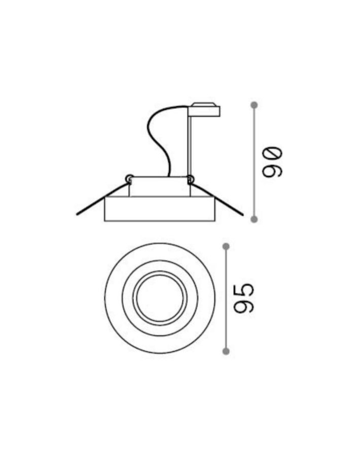 BLUES FI ROUND BIANCO Ideal Lux 113999