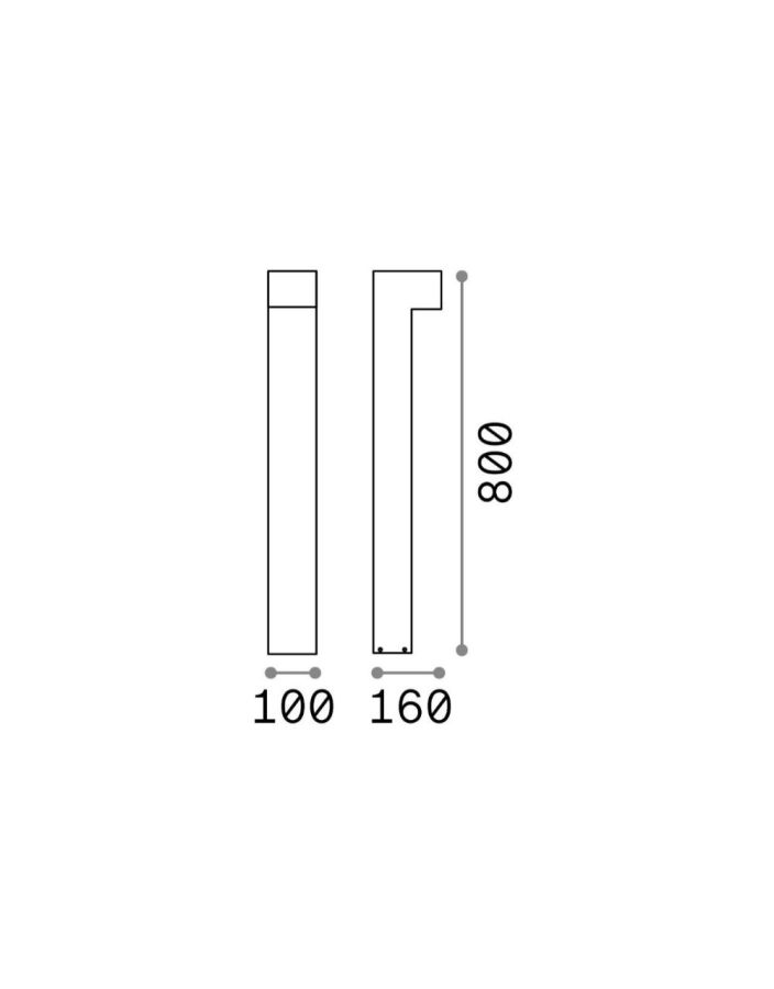 SIRIO PT2 H80 NERO Ideal Lux 115108