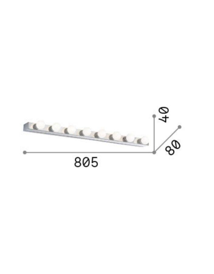 PRIVE' AP8 BIANCO Ideal Lux 159522