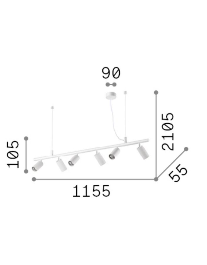 DYNAMITE SP6 OTTONE Ideal Lux 244648