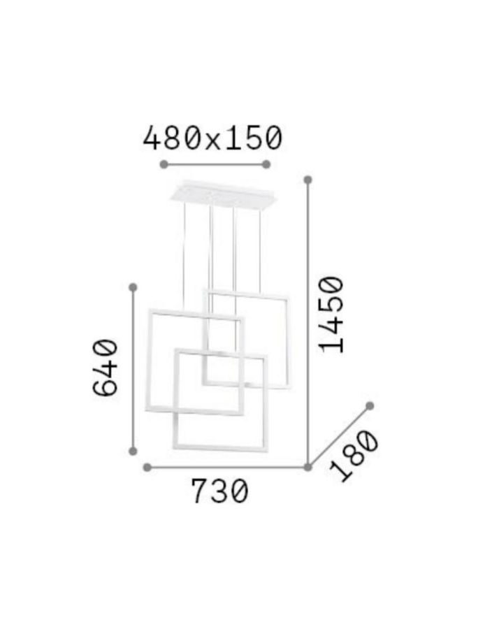 FRAME SP QUADRATO BIANCO 3000K Ideal Lux 253596