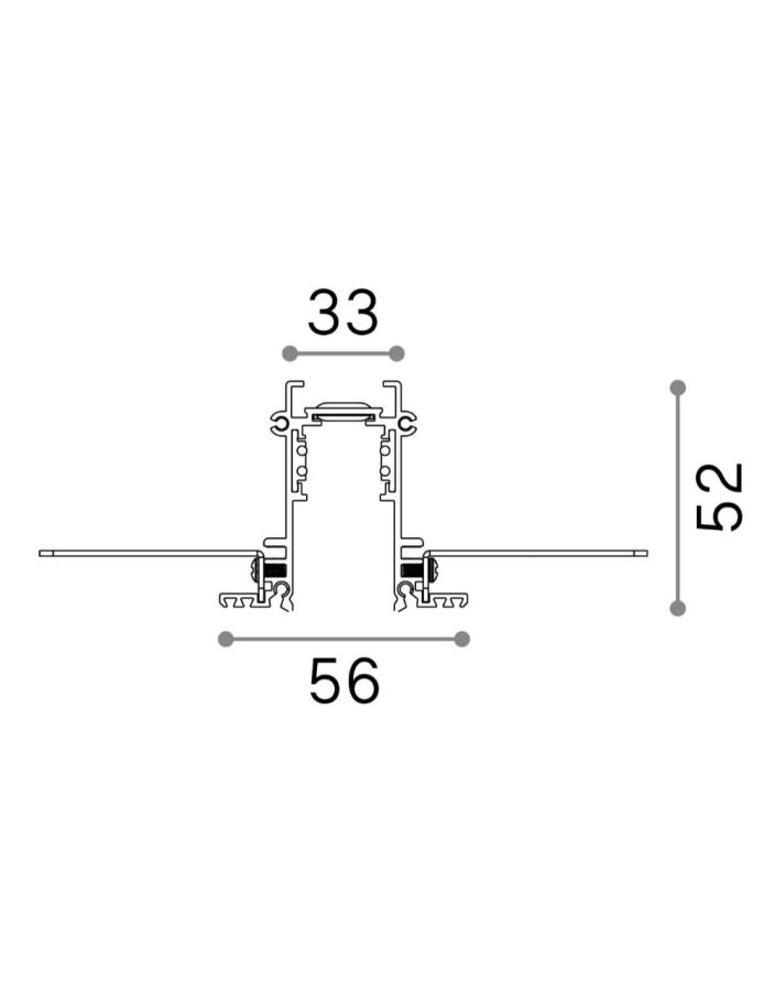 EGO PROFILE RECESSED 1000 mm BK Ideal Lux 258171