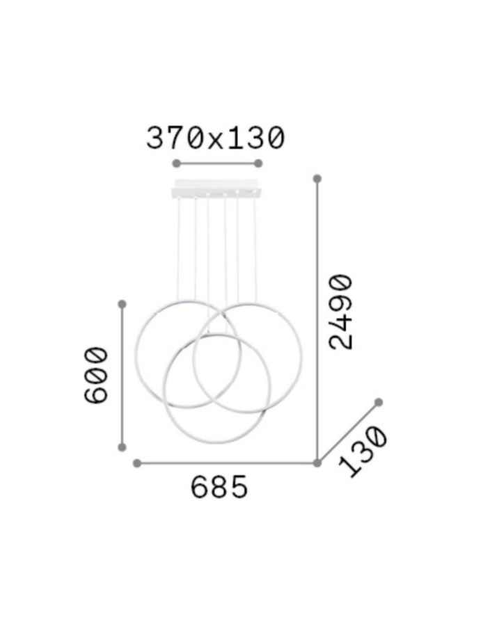 FRAME SP CERCHIO BIANCO 3000K Ideal Lux 269351