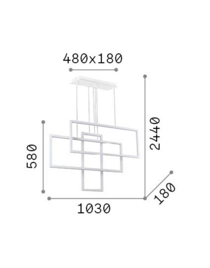 FRAME SP RETTANGOLO NERO 3000K Ideal Lux 269382