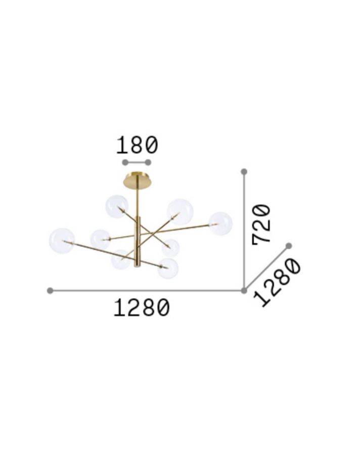 EQUINOXE SP8 OTTONE Ideal Lux 275215