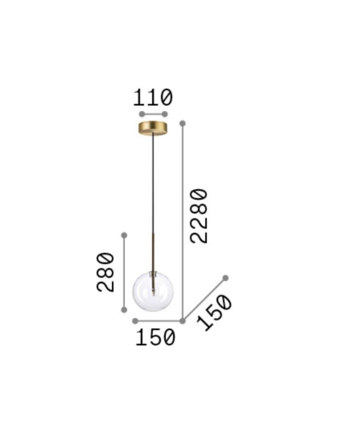 EQUINOXE SP1 D15 OTTONE Ideal Lux 277370