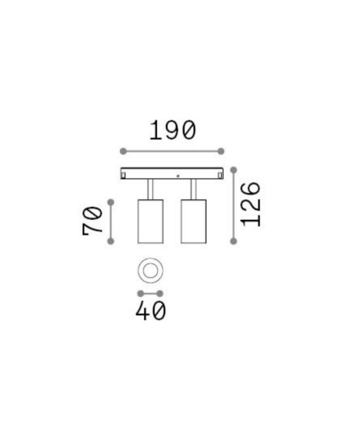 EGO TRACK DOUBLE 16W 3000K ON-OFF WH Ideal Lux 282954