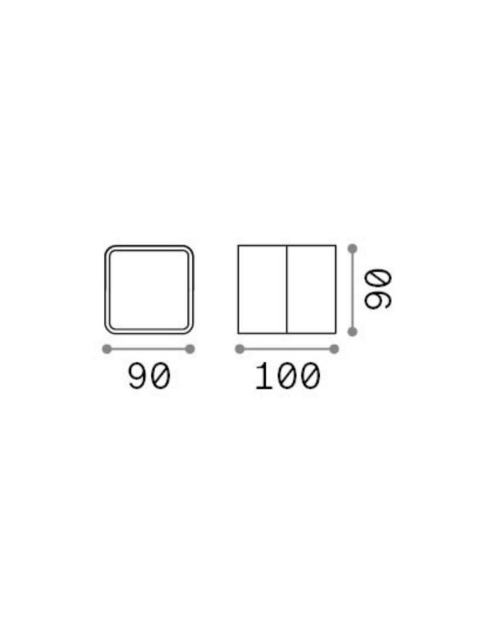 OMEGA AP SQUARE BIANCO 4000K Ideal Lux 285528