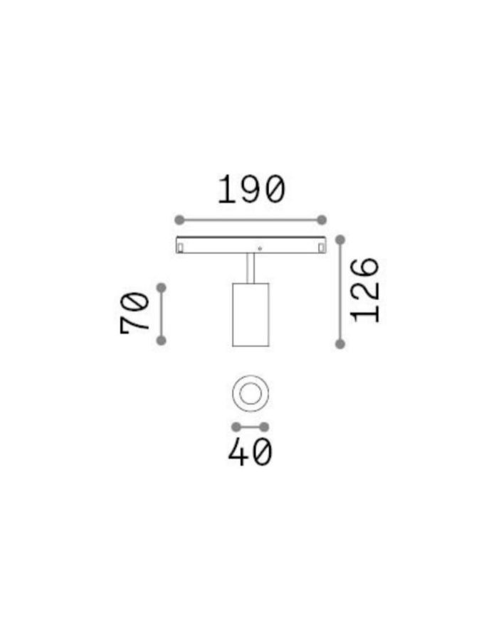 EGO TRACK SINGLE 08W 3000K DALI WH Ideal Lux 286426