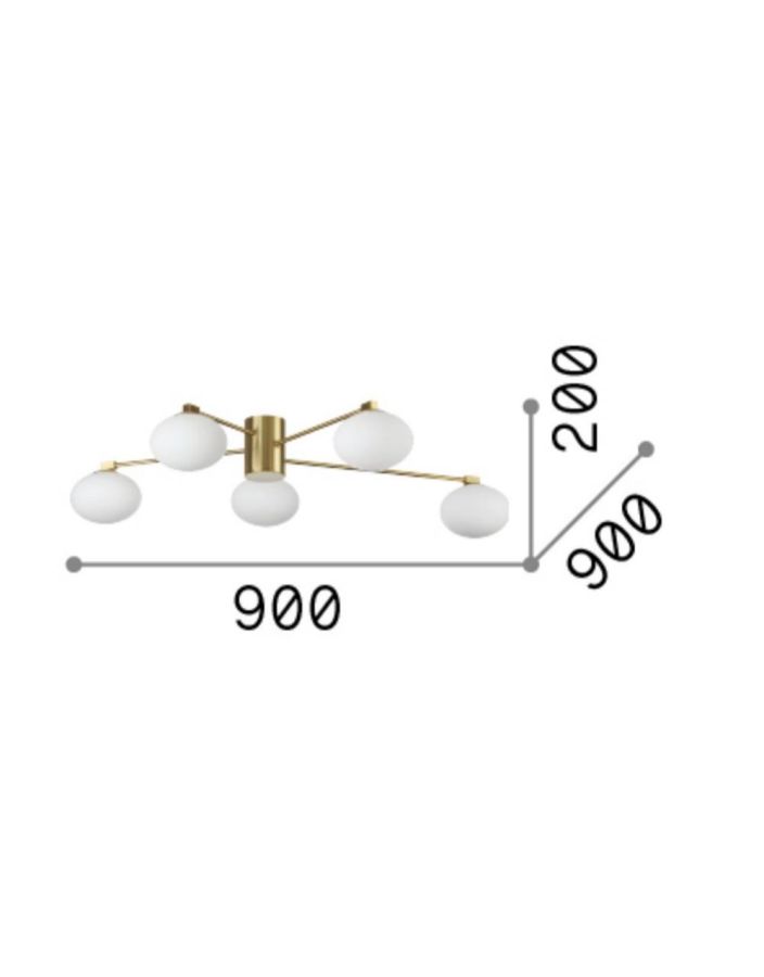 HERMES PL5 D90 OTTONE Ideal Lux 288277