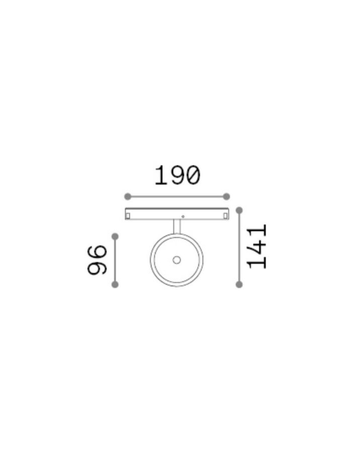 EGO TRACK FLAT SINGLE 09W 3000K ON-OFF WH Ideal Lux 300504