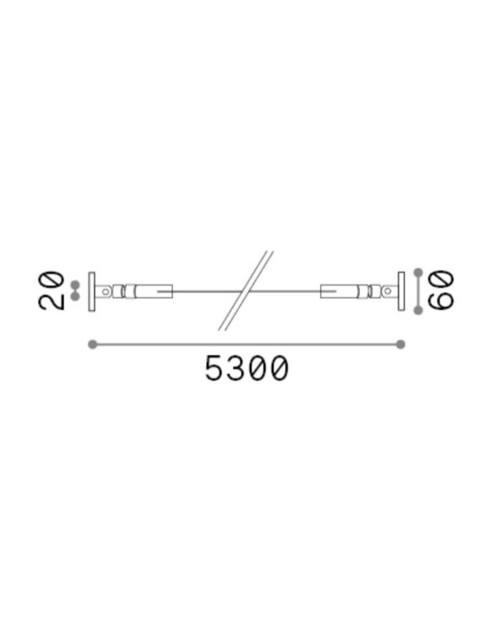 TESI 20mm 05 MT BIANCO Ideal Lux 302256