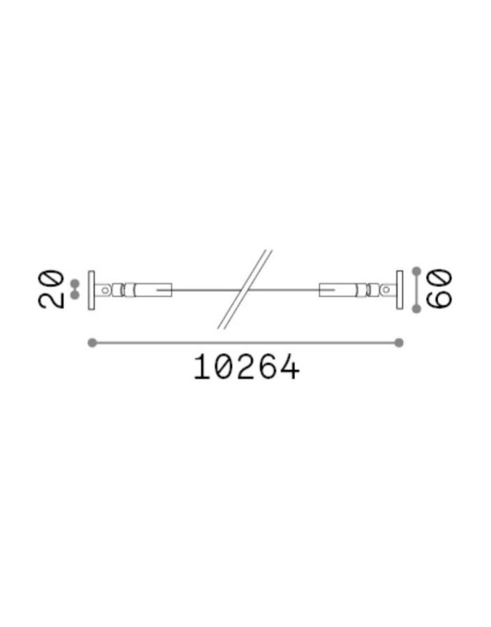 TESI 10mm 10 MT NERO Ideal Lux 302294