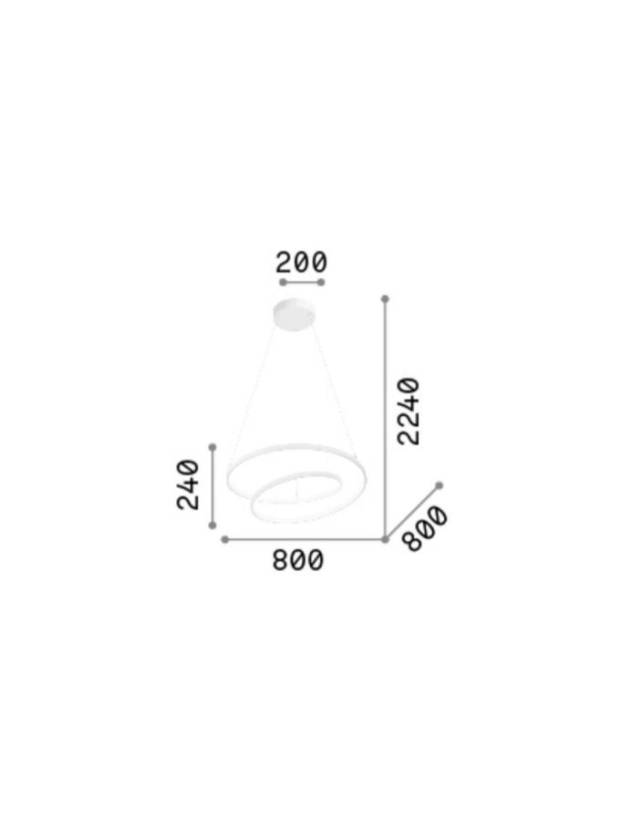 OZ SP D80 DALI BIANCO 3000K Ideal Lux 304571