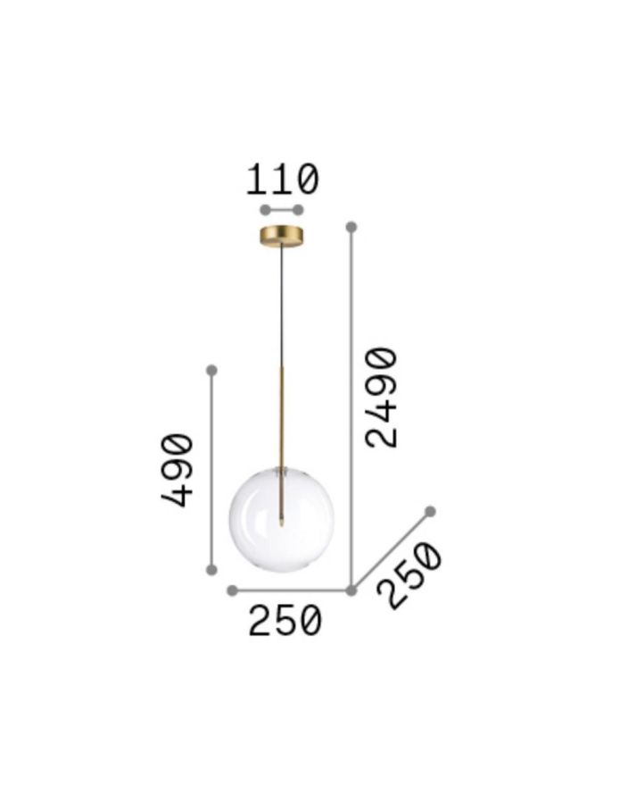 EQUINOXE SP1 D25 CROMO Ideal Lux 306551