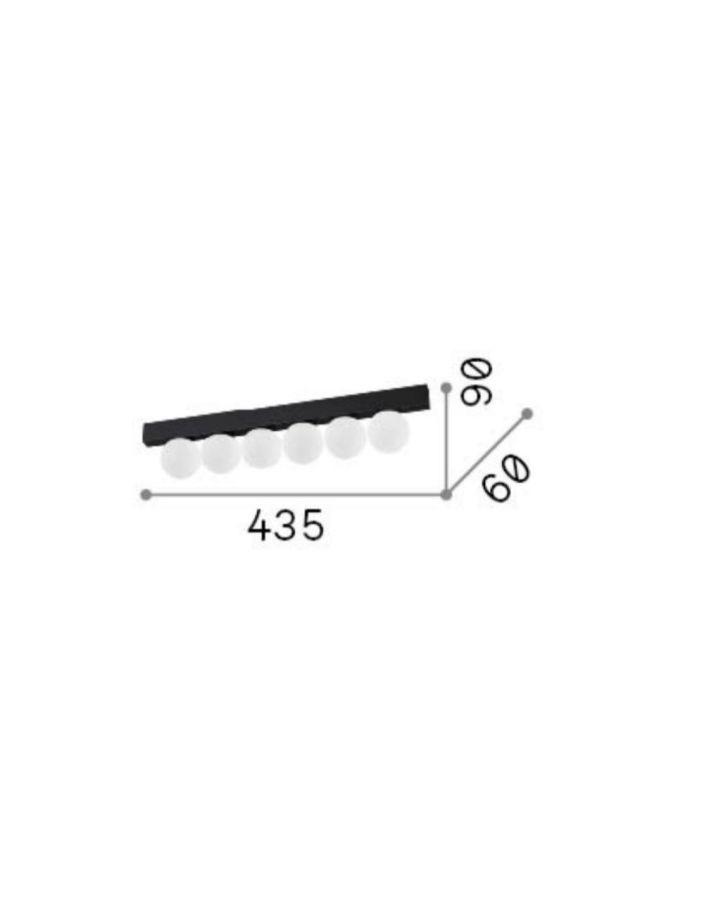 PING PONG PL6 NERO Ideal Lux 313290