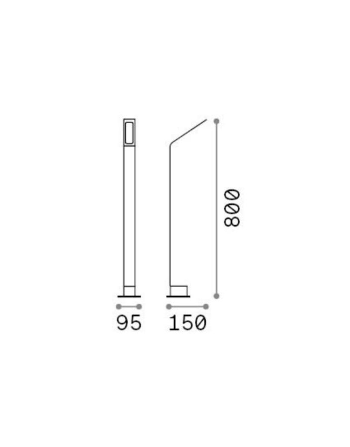 AGOS PT H80 3000K NERO Ideal Lux 326733