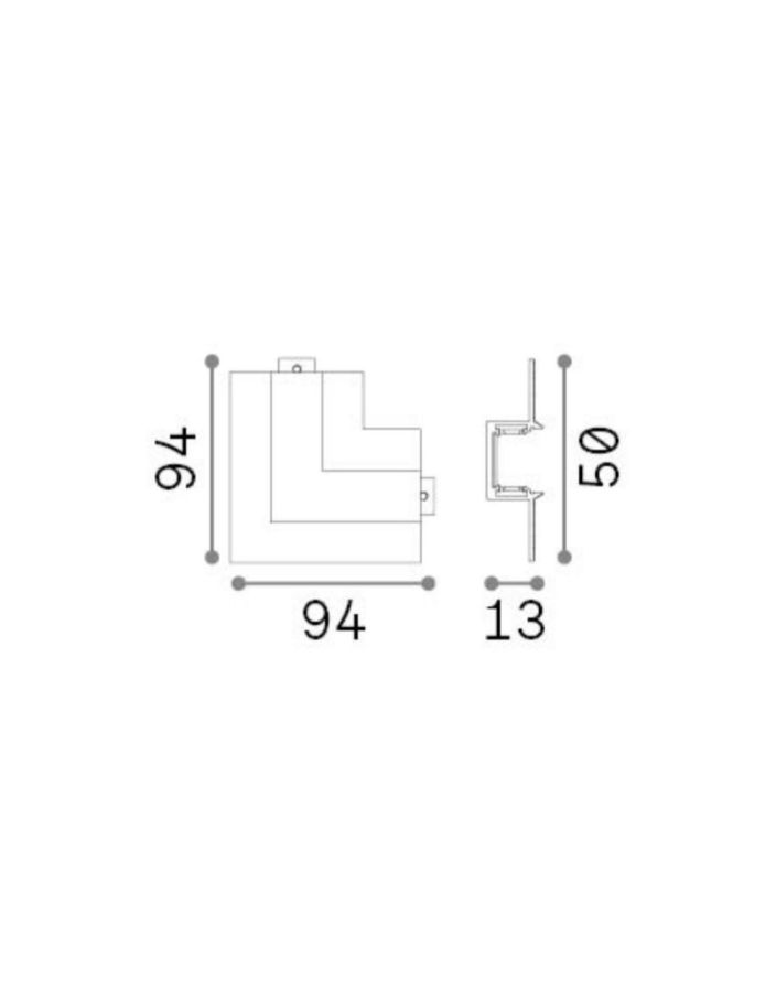 STICK RECESSED L-CONNECTOR Ideal Lux 330365
