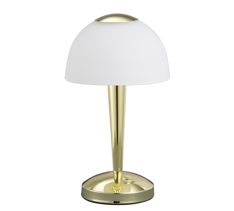 Πορτατίφ Led 4w 3000K 350lm Λευκό Καπέλο & Σκελετό Brassed Polished Trio Lighting Ventura 529990103