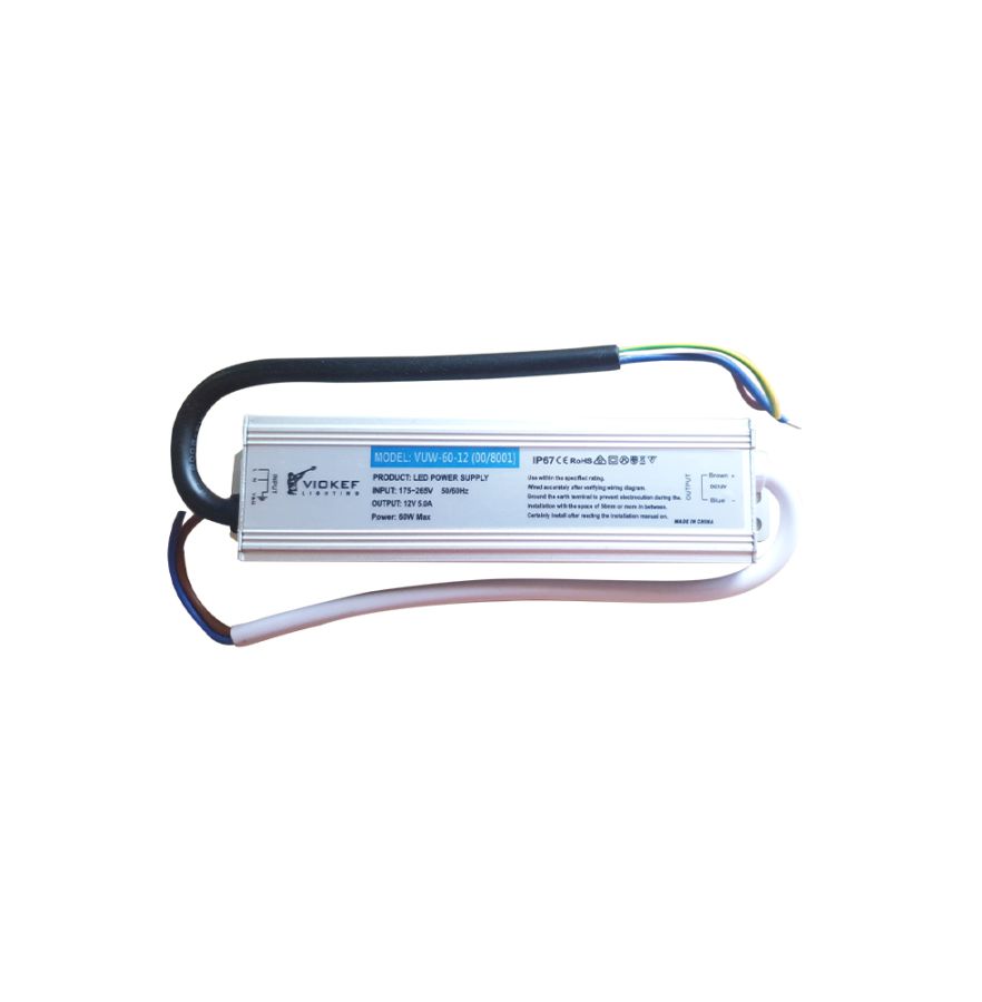 Power supply 12V DC 60W IP67 On-Off Viokef 00/8103