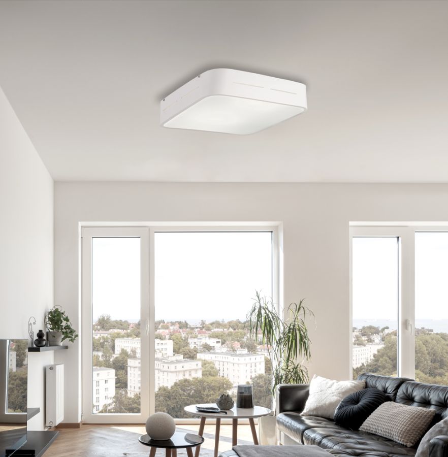 Πλαφονιέρα Λευκή 380X380 Terry Viokef 4104300