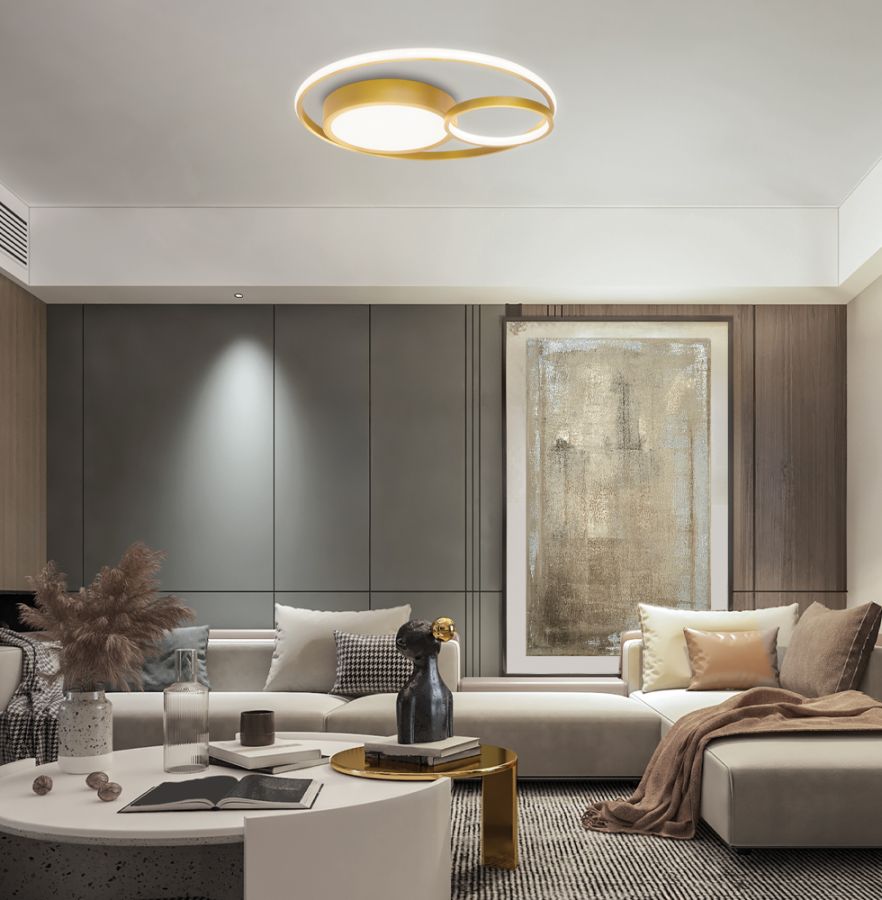 Φωτιστικό Οροφής Χρυσό Karon Viokef 4325501