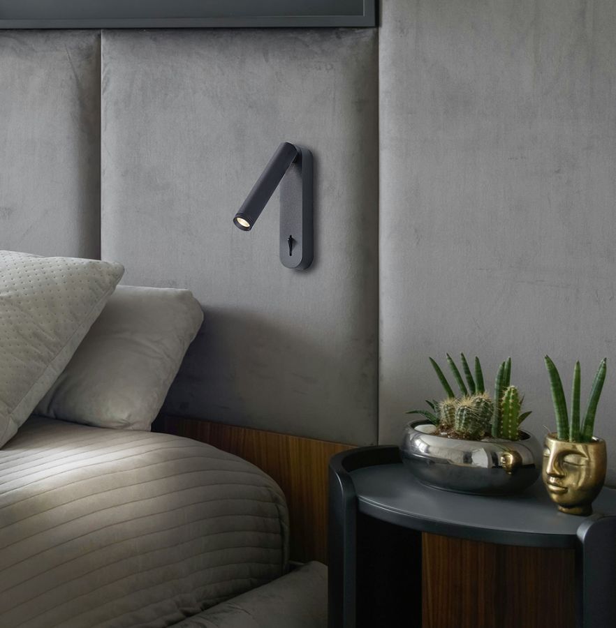 Φωτιστικό Τοίχου Μαύρο Abriel Viokef 4329300