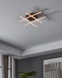 Πλαφονιέρα Οροφής Μέταλλο Μαύρη 500x95mm Led 24w 3000K Eglo Lasana 99316
