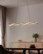 Κρεμαστό Φωτιστικό Ράγα Μαύρο L985xH1200mm LED 3000Κ 5300lm Eglo Lasana 3 99317