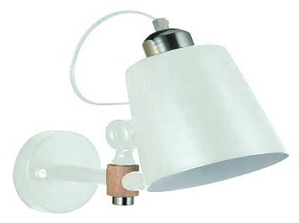 YQ-4003 SAM WHITE METAL-WOOD WALL LAMP 1Ε1 HOMELIGHTING 77-4498