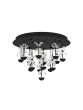 Φωτιστικό Οροφής 50xH36,5cm Μαύρο με Κρύσταλλα LED 15x1,8w 3000K Eglo Pianopoli 2 390275