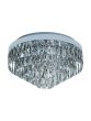 Φωτιστικό Πλαφόν Οροφής Ø58xH30,5cm Ενδεκάφωτο 11xE14 Χρωμέ -Διάφανα Κρύσταλλα Eglo Valparaiso 1 39491