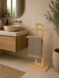 Επιδαπέδια Κρεμάστρα 2 Θέσεων από Bamboo 37x25x85cm MRShome DF-0092000