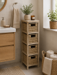 Συρταριέρα MDF με 4 Συρτάρια 17x24x65cm Μπεζ MRShome DS-1237000
