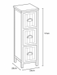 Συρταριέρα MDF με 3 Συρτάρια Λευκή 25x25x77cm MRShome DS-1255000