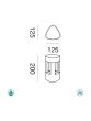 Κολωνάκι Εξ. Χώρου IP54 200x125mm 1XGX53 220-240V AC Ανθρακί Μεταλλικό Gea Luce Janet GES493