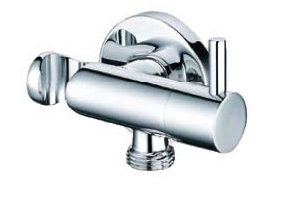 Διακόπτης Μπιντέ Γωνιακός Ορειχάλκινος 1/2"-1/2" με Στήριγμα 23008