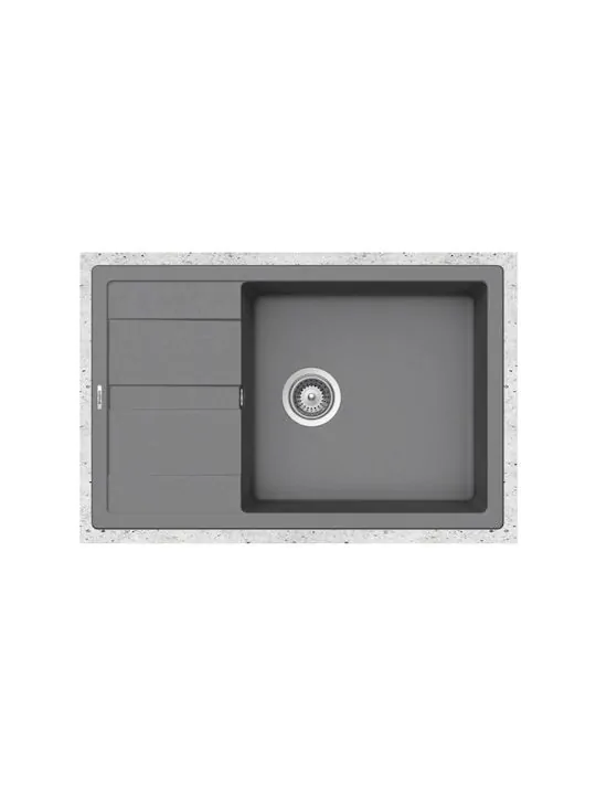 Νεροχύτης  Ένθετος M78xΠ50 εκ.Γρανίτης Croma Schock Cristalite Manhattan 30180-1441