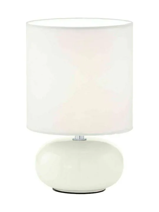 Eglo Πορτατίφ με Λευκό Καπέλο και Λευκή Βάση 93046