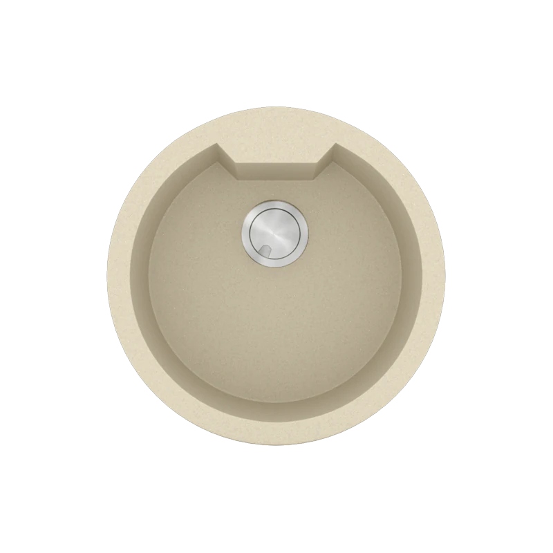 Νεροχύτης Κουζίνας Ø51cm Ένθετος Eρμάριο 50cm Γρανίτης Sanitec Ultra Granite 810-31-Ocra