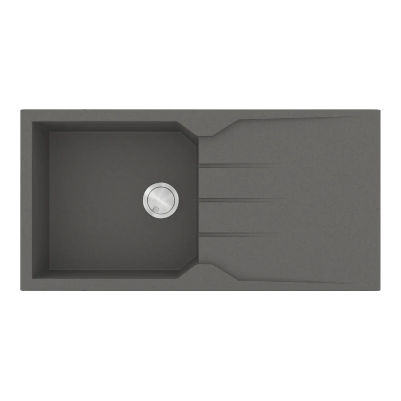 Νεροχύτης Κουζίνας Γρανίτης 100x50cm 1 Γούρνα & Ποδιά Ένθετος Ερμάριο 55cm Sanitec Ultra Granite 811-35-Pietra 