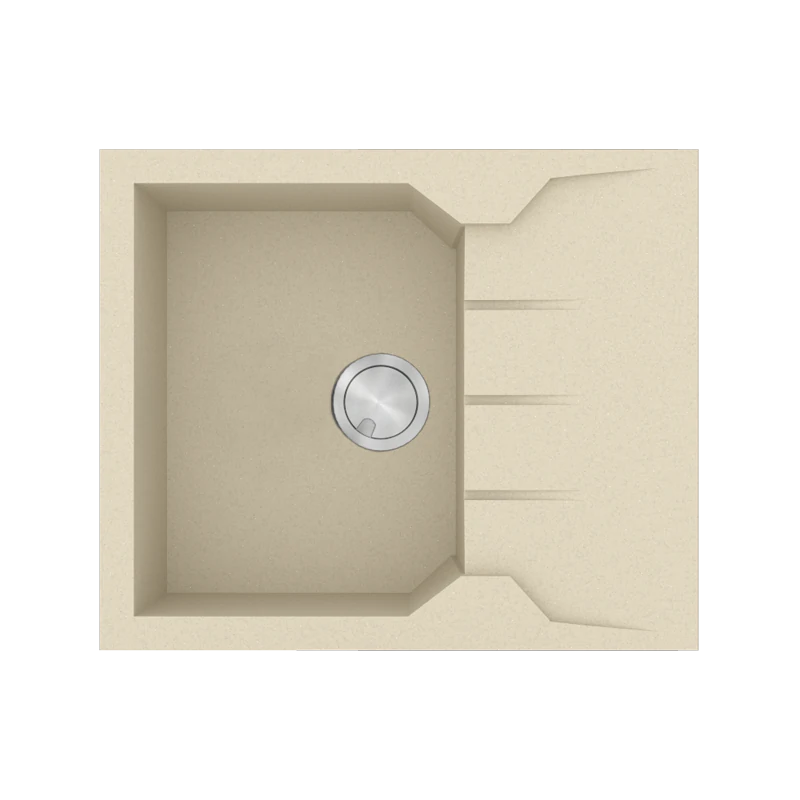 Νεροχύτης Κουζίνας 60x50cm Γρανίτης Ένθετος Ερμάριο 50cm Sanitec Ultra Granite 812-31-Ocra 