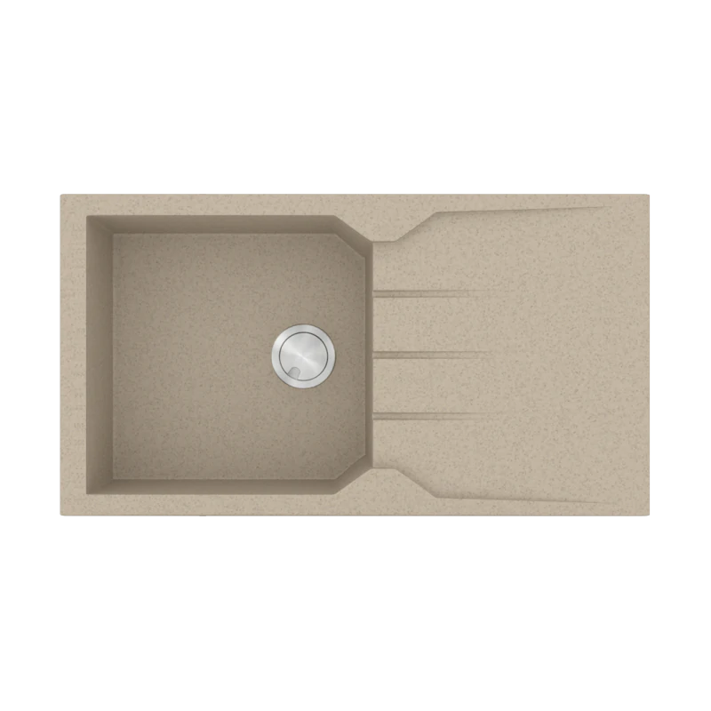 Νεροχύτης Κουζίνας 86x50cm Ένθετος Ερμάριο 55cm Γρανίτης Sanitec Ultra Granite 814-32-Sabbia 