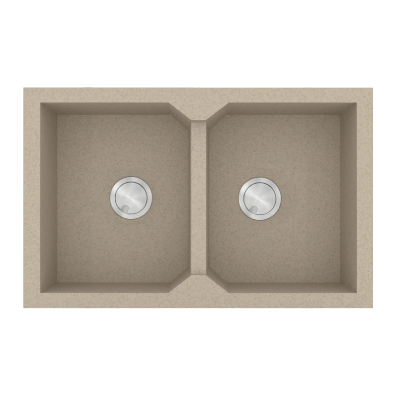 Νεροχύτης Κουζίνας 86x50cm Ένθετος Ερμάριο 90cm Γρανίτης Sanitec Ultra Granite 818-32-Sabbia 