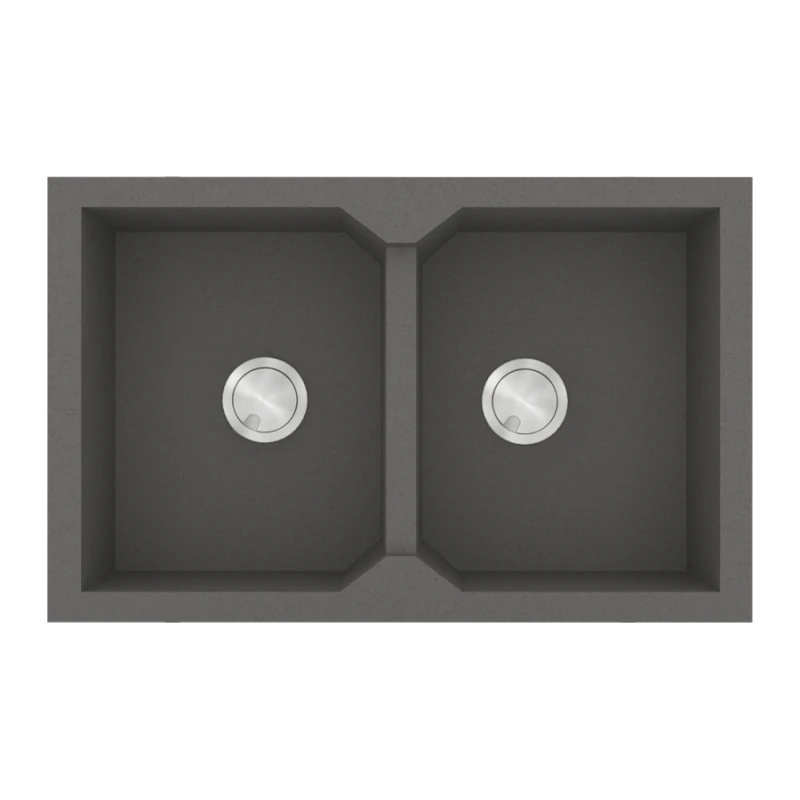 Νεροχύτης Κουζίνας 86x50cm Ένθετος Ερμάριο 90cm Γρανίτης Sanitec Ultra Granite 818-35-Pietra 