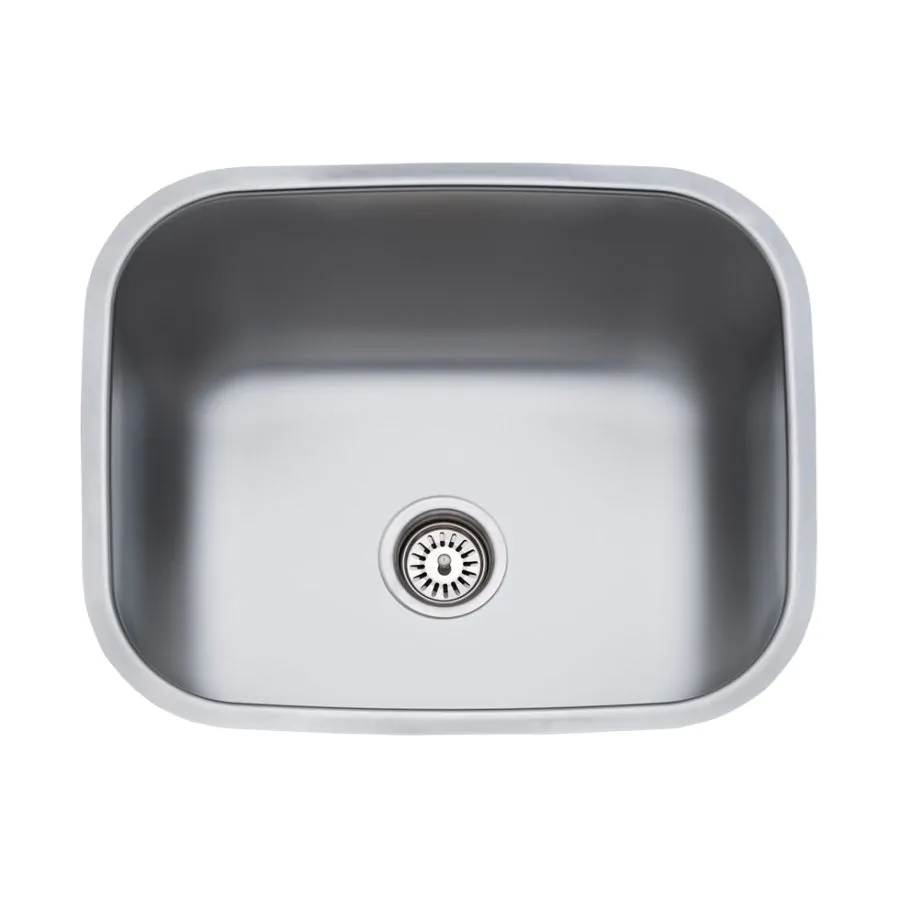 Νεροχύτης 52,5x42,5 εκ. Υποκαθήμενος για ερμάριο 60εκ., Λείος, Ανοξείδωτος Χάλυβας Fortinox Valey 28053-110