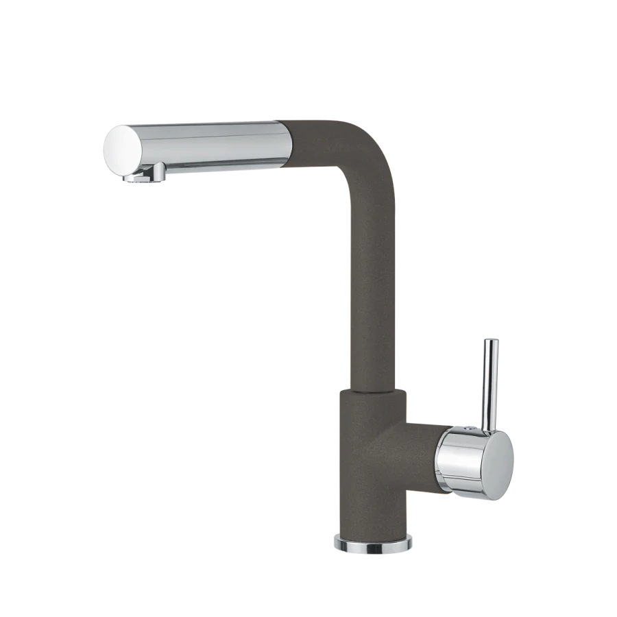 Μπαταρία Κουζίνας Συρόμενο Ντους Granite Cristalite Asphalt Armando Vicario Fluo 18580-1421